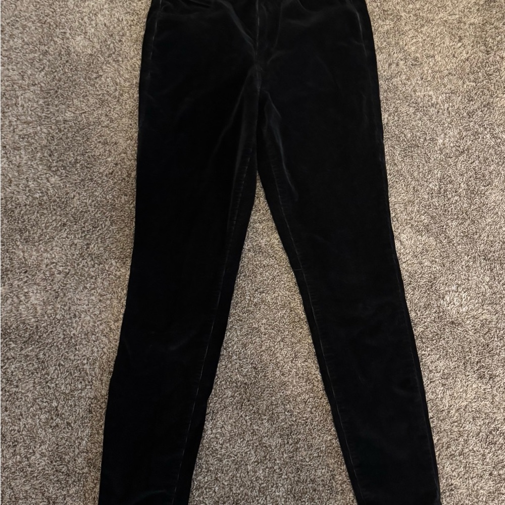 American Eagle Outfitters Black Velvet Trousers